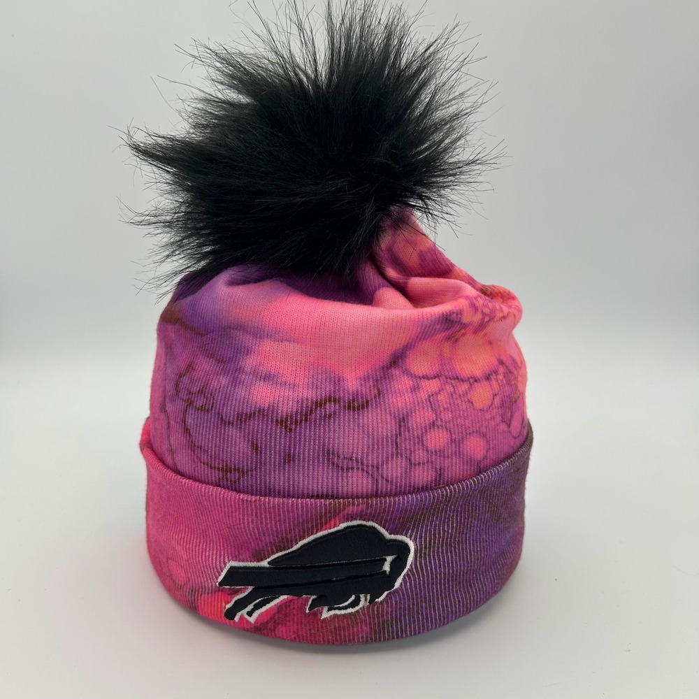 Buffalo Bills Beanie New Era Crucial Catch Unisex OSFM Pink Tie-Dye Sportswear